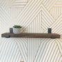 Hanah Home Estantería Decorativa de Pared Lam007 en Negro y Nogal